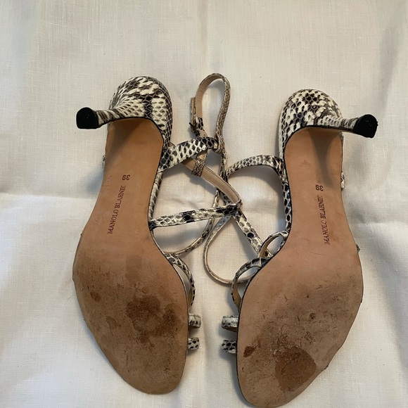 Manolo Blahnik snake skin heels - Picture 2 of 4
